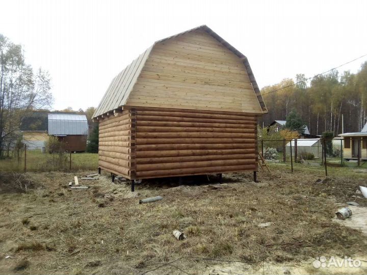 Сруб дома/бани 6*6 с мансардой.Доставка и монтаж