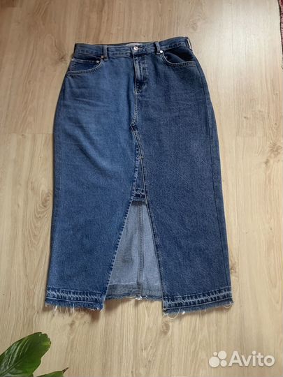 Джинсовая юбка длинная