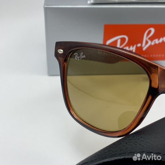 Очки ray ban wayfarer 2140 коричневые стекло