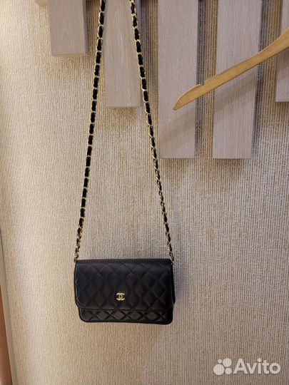 Сумка женская вечерняя клатч черная Chanel