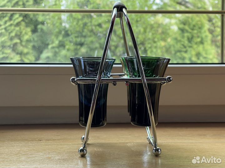 Стопки цветное стекло IKEA. На подставке