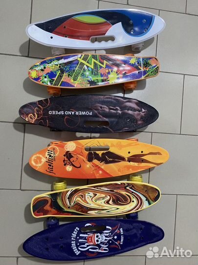 Детский скейтборд со светом 6 расцветок 60 см