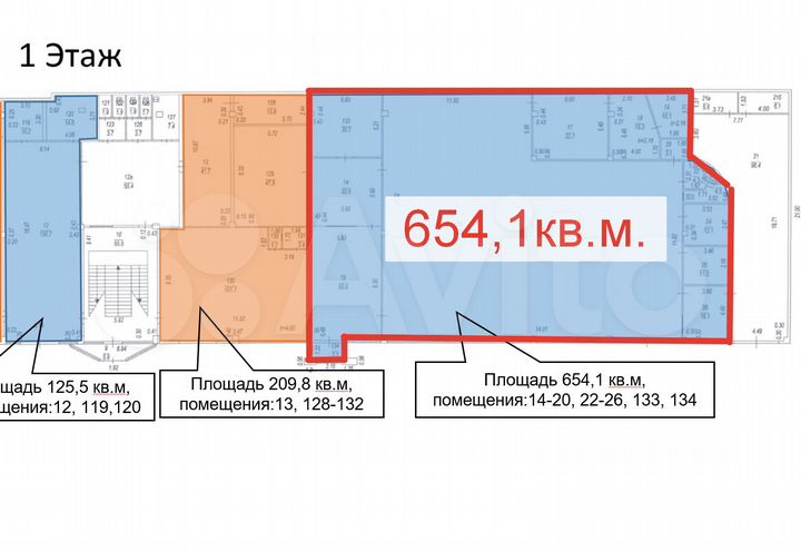 Торговая площадь, 100 - 1500 м² Красная линия