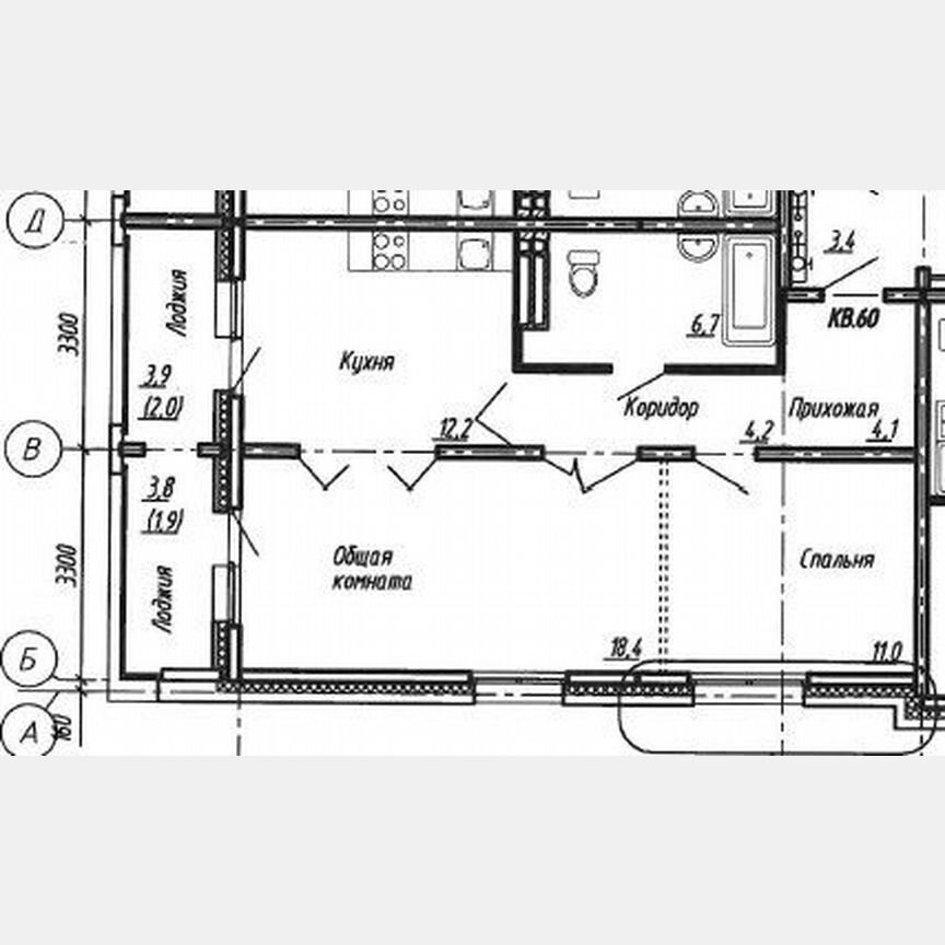 2-к. квартира, 60,5 м², 16/17 эт.