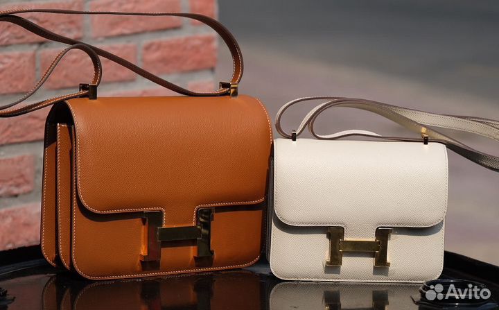 Сумка hermes constance gold