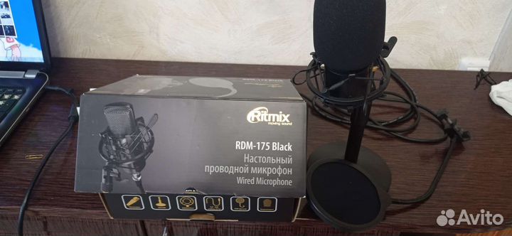 Студийный микрофон Ritmix RDM-175 Black