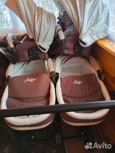 Прогулочная коляска для двойни бу