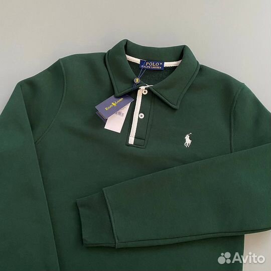 Свитшот Polo ralph lauren с начесом зеленый