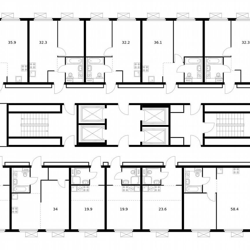 3-к. квартира, 72,4 м², 2/28 эт.