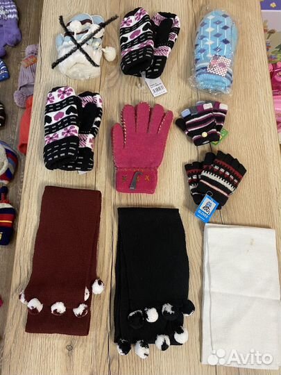 Детская шапка с шарфом