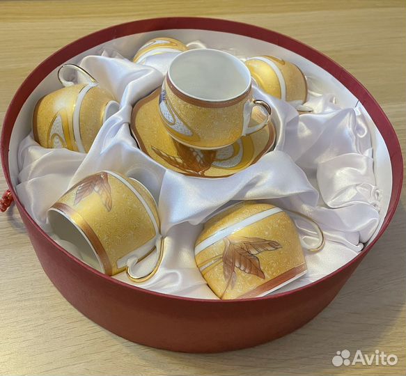 Сервиз кофейный фарфор в подарок посуда