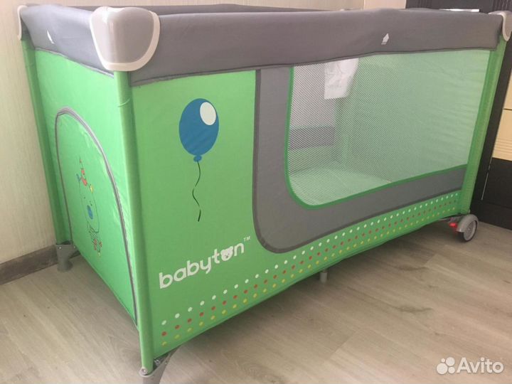 Пpoкaт Кровать-манеж Babyton Green