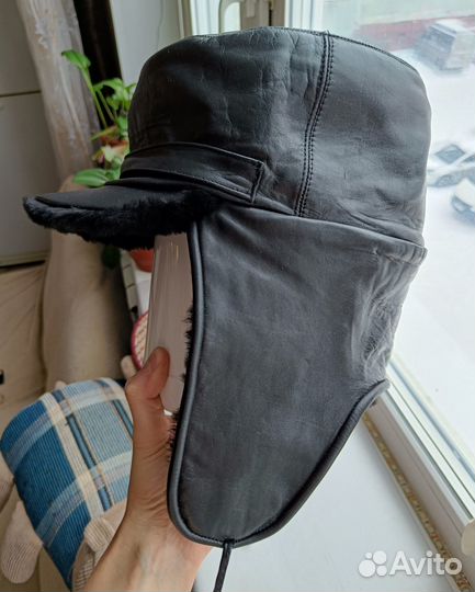 Зимняя шапка ушанка с козырьком 59