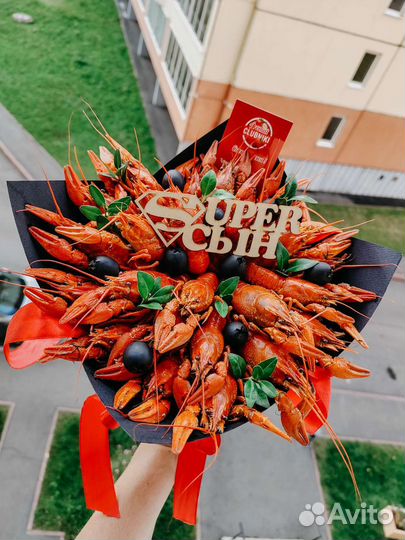 Мужской букет из раков