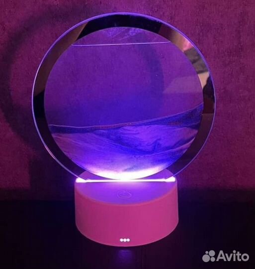 Светильник лампа ночник живая 3D картина Песок