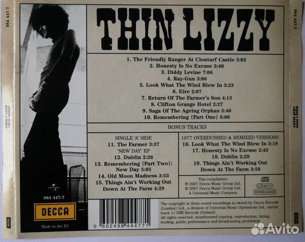 Thin Lizzy - Thin Lizzy (CD)