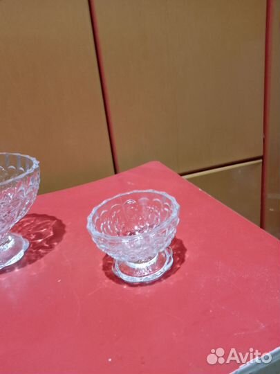 Конфетница СССР, икорница, стекло, хрусталь