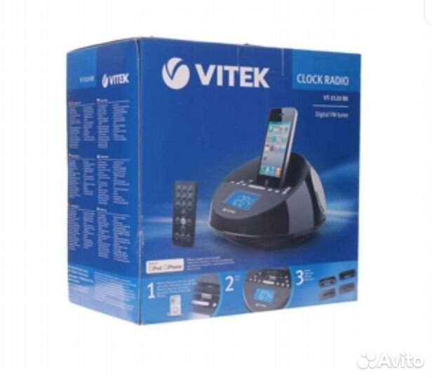 Часы радиобудильник Vitek VT-3520 BK