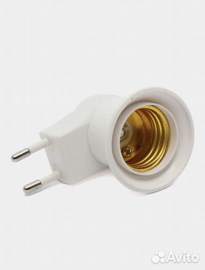 Переходник с евро розетки на цоколь Е27