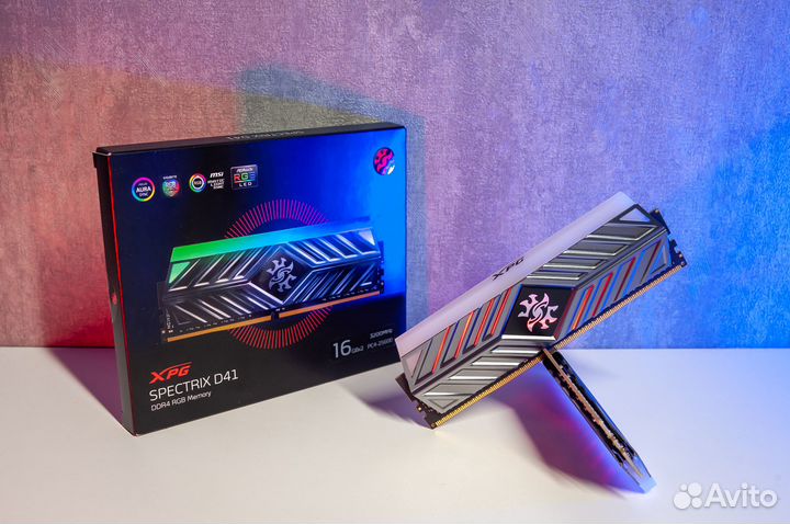 Оперативная память ddr4 adata XPG D41 RGB 32 гб