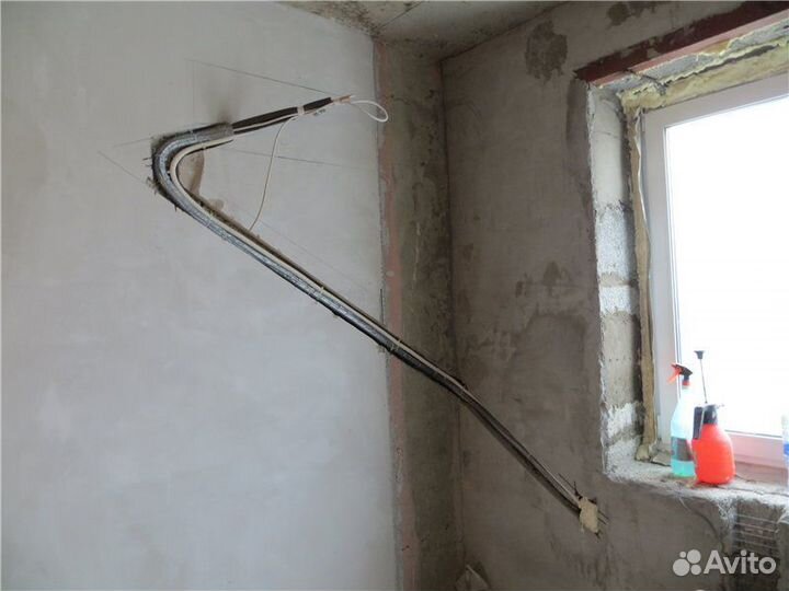 Установка кондиционеров закладка штроб