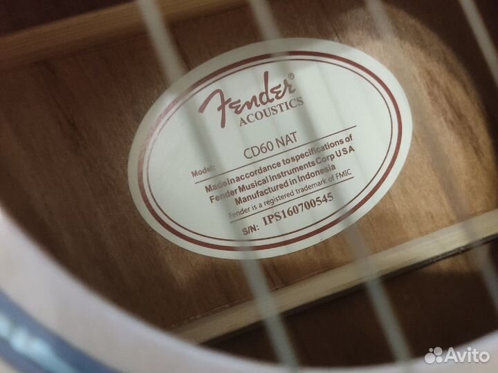 Новая гитара Fender CD 60 / обмен
