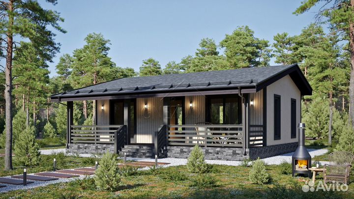 Дом каркасный 52 м2