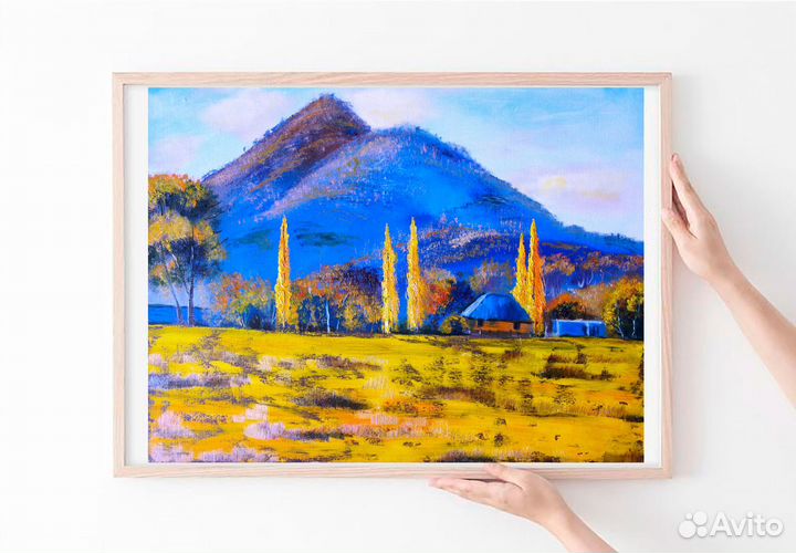 Картина маслом на холсте горный пейзаж