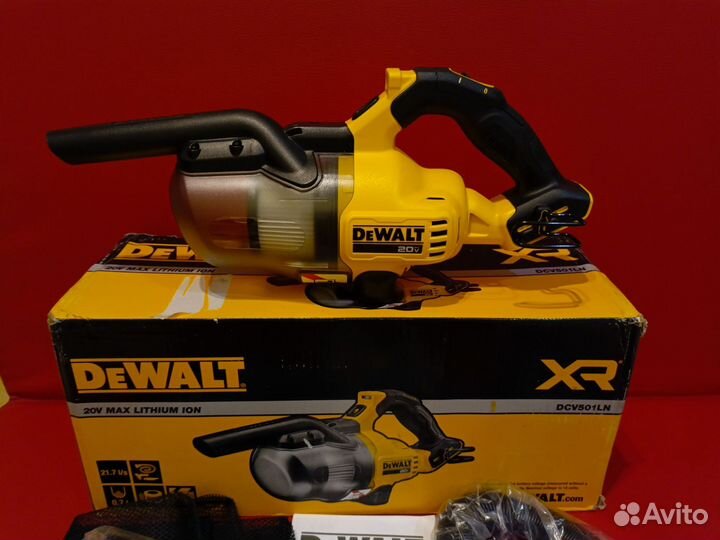 Аккумуляторный пылесос dewalt DCV501LN