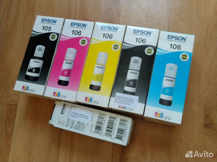 Краска чернила epson original 105/106/памперс