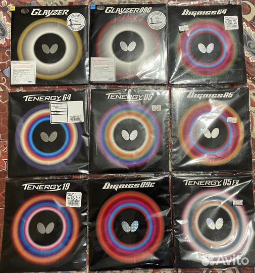 Накладки Butterfly Tenergy и Dignics