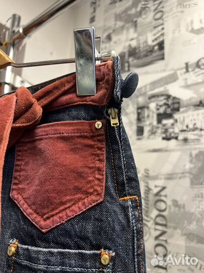 Юбка Voyaje джинсо с бархатом винтаж