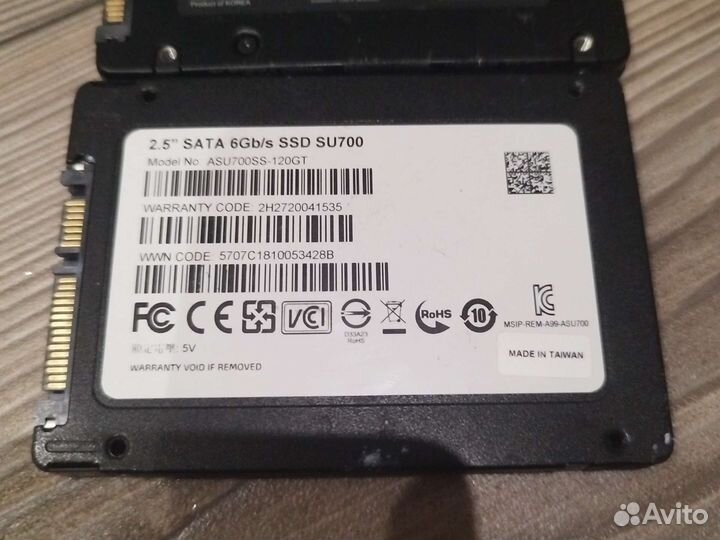 SSD 120+120 GB samsung и adata