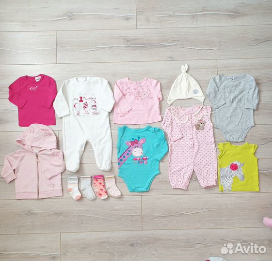 Вещи пакетом на девочку от 3 до 6 мес