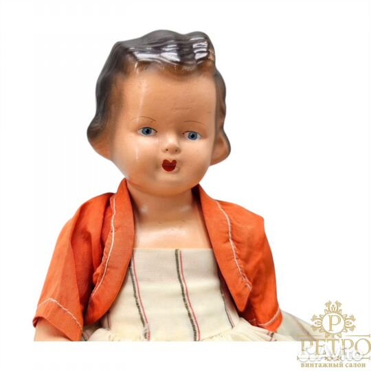 Кукла папье-маше довоенная