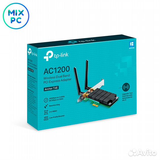 Сетевой адаптер Wi-Fi TP-Link archer T4E AC1200 PC