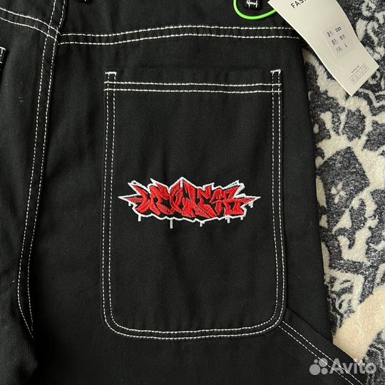 Шорты Wexwear jnco y2k широкие джинсовые