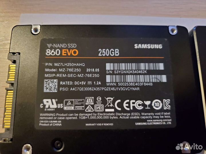 SSD 250 256 512 GB Samsung 850 PRO 860 EVO Micron