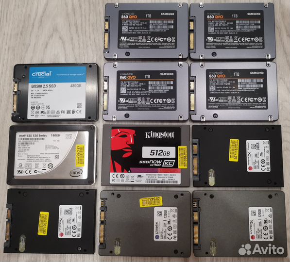 HDD 3.2/2.5, SSD, SSD PCI-e Intel