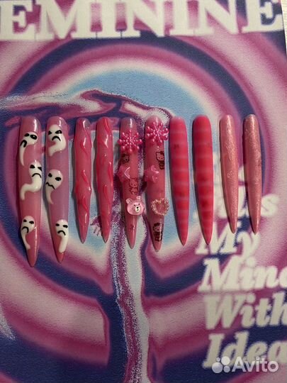 Экстра длинные накладные ногти