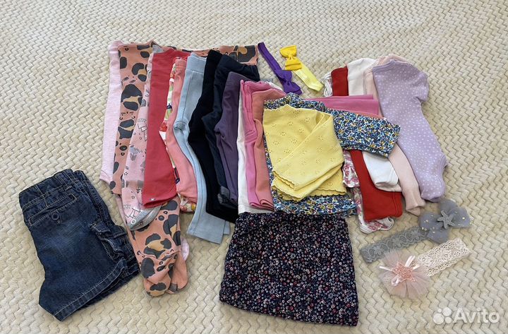 Пакет брендовых вещей на девочку р.62-68