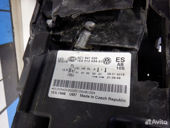 Фара левая Volkswagen Polo Sedan Rus 2019 года