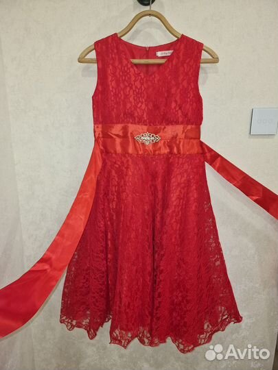 Красное платье для девочки на праздник