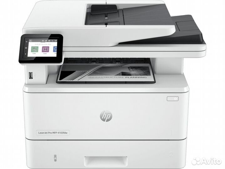 Лазерное мфу hp laserjet pro 4103fdw (2z629a)