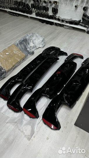 Диффузор на задний бампер bmw g30 m