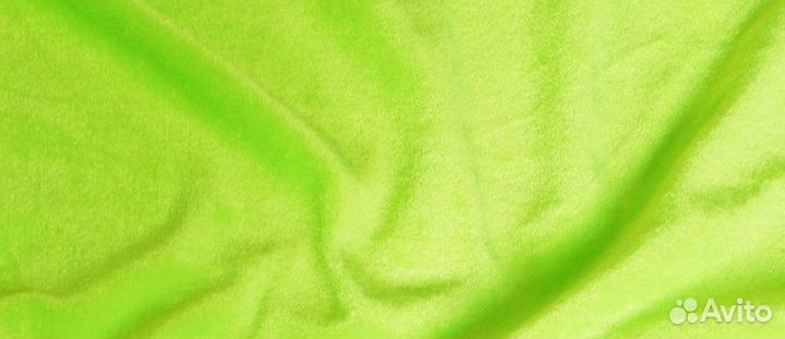 Ткань Велюр 3,5 м. шир 180 см (желтый неон)