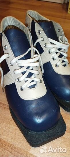 Лыжные ботинки кожаные СССР Винтаж