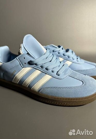 Кроссовки Adidas Samba Blue Люкс