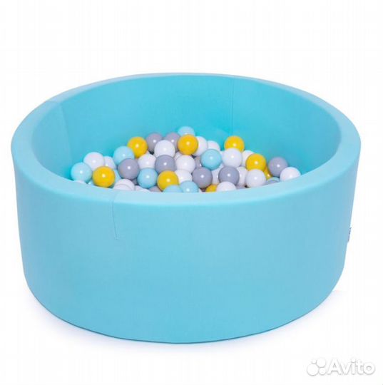 Детский сухой бассейн голубой D100xH30 см