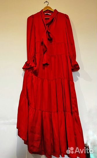 Красное макси платье Zara